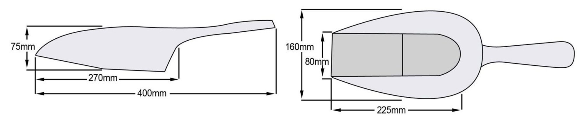 Kunststoffschaufeln: Wilesco Kunststoffschaufel 440mm Gesamtlänge