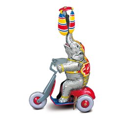 Elefant auf Motorroller, Aufzugswerk