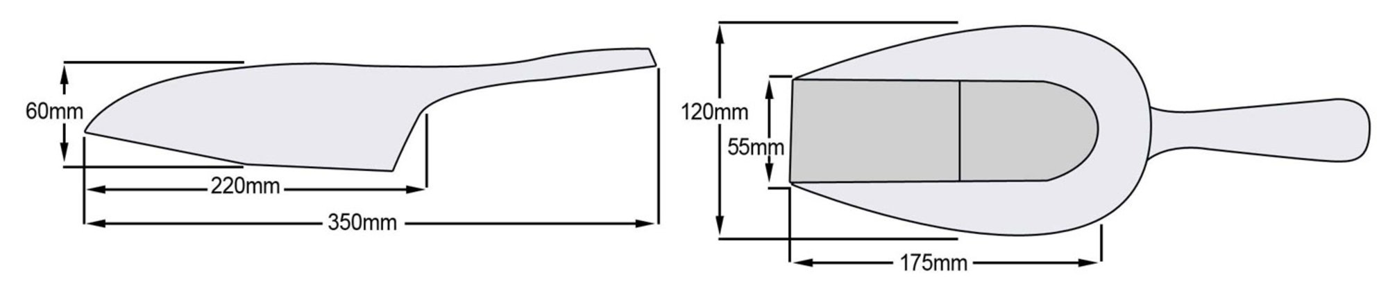 Kunststoffschaufeln: Wilesco Kunststoffschaufel 350mm