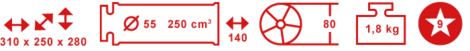 Wilesco D16 Dampfmaschine – Piktogramm 