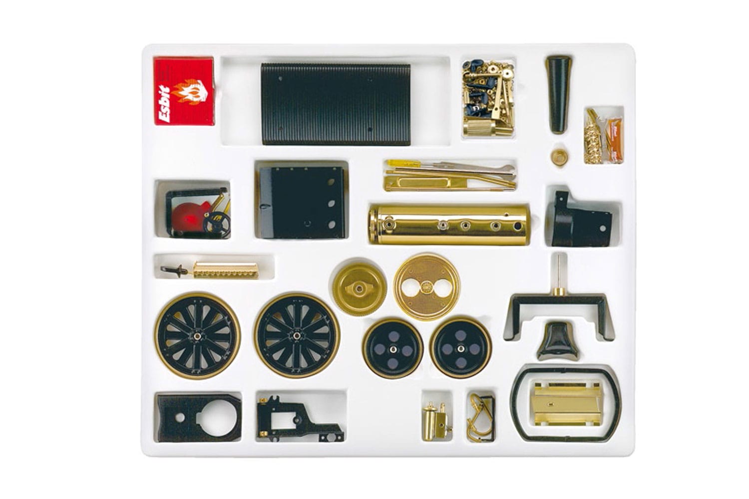 Wilesco D376 "Old Smoky" kit (noir/laiton) – verpackt
