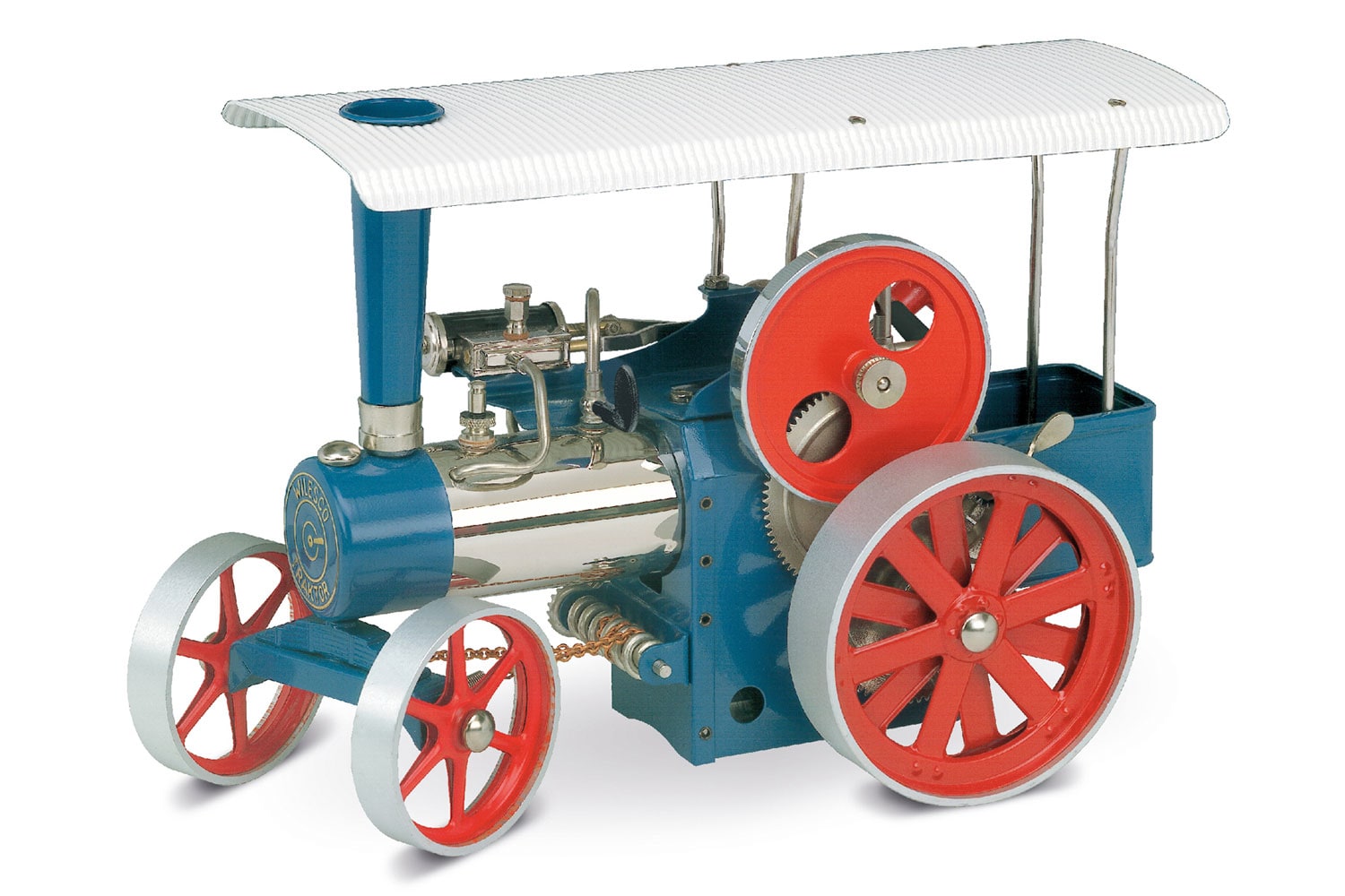 Wilesco D415 tracteur kit bleu – Seitenansicht
